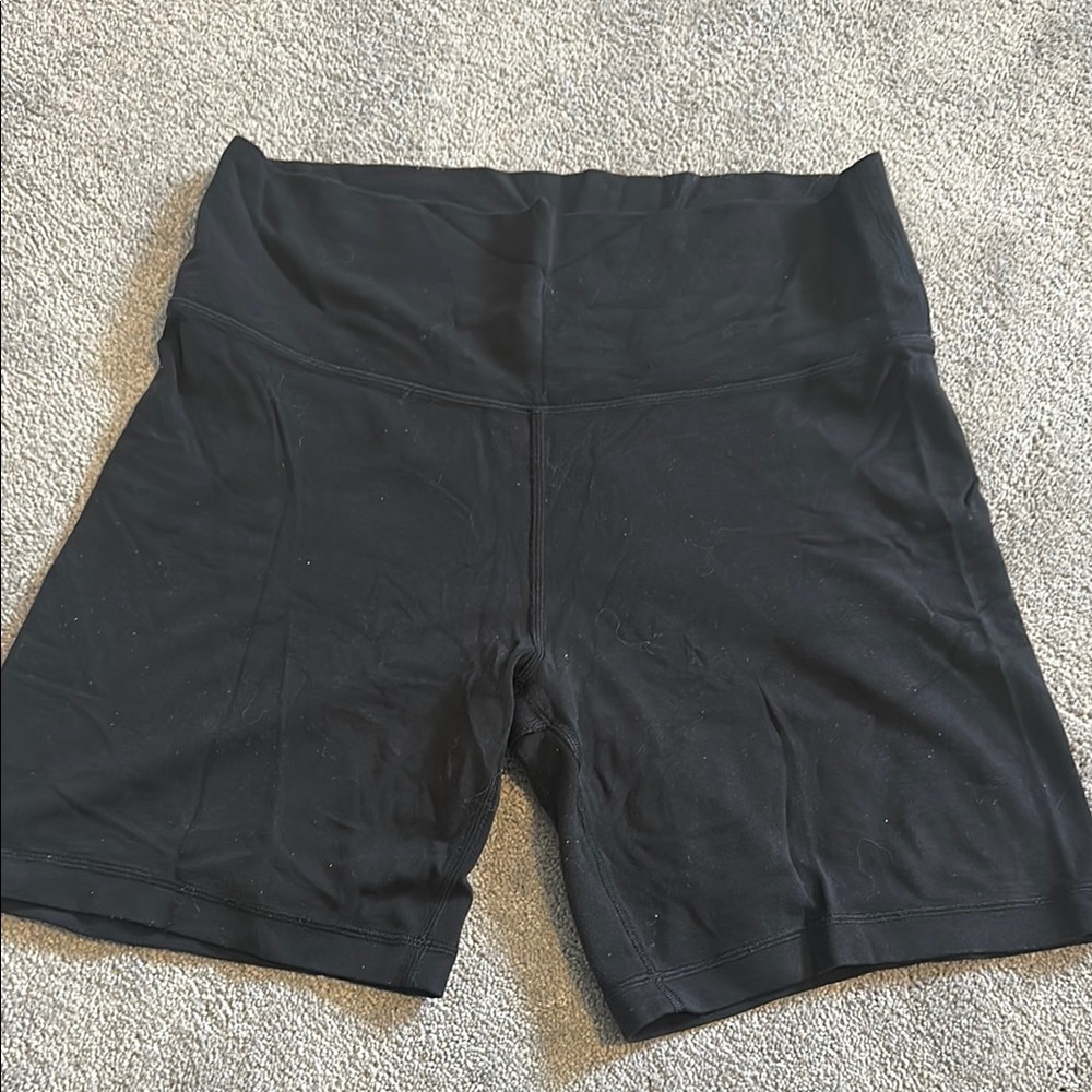 TNA black biker shorts 6”